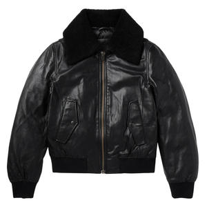 Chaqueta bomber de cuero con logotipo personalizado bordado estampado para hombre y mujer ropa de calle ropa de abrigo informal proveedor OEM - Product Image 1