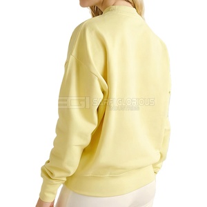 Sudaderas de Algodón Ecológicas y Transpirables Personalizadas para Mujer, con Mangas Murciélago Bordadas y Logotipo Frontal, para Invierno 2025 - Product Image 4