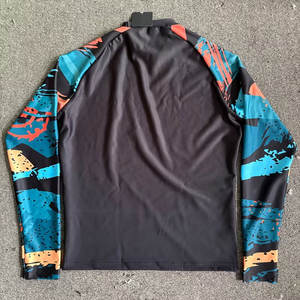 Sublimation <b>Long</b> Sleeve Rash Guard UPF 50 UV Protection Slim Fit Quick Dry Swim Top For Surfing Swimming And <b>Beach</b> Wear - Product Image 6