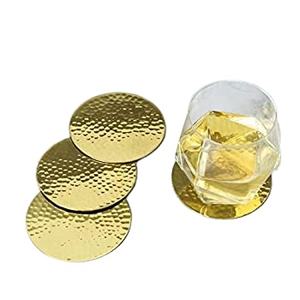 Sous-verre à thé plaqué cuivre pour verre à thé et porte-boisson, sous-verre à café plaqué cuivre, Design tendance - Product Image 1