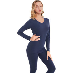 Conjuntos de Calzoncillos largos térmicos para mujer 2025 personalizados al por mayor, 2 piezas, ropa interior cálida elástica sin costuras para invierno, características transpirables - Product Image 2