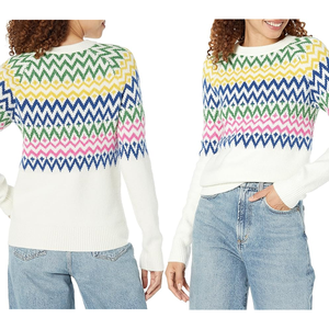 Suéter de cuello redondo supersuave de algodón para mujer de talla grande suéter de cuello redondo transpirable de manga larga de ajuste clásico - Product Image 2