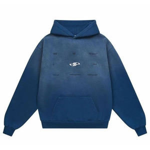 Sweat à capuche de haute qualité 500 g/m², imprimé dégradé, lavage vintage, sweat à capuche en molleton français, 100 % coton, lourd, délavé - Product Image 1