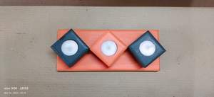 Juego de 3 portavelas de madera, candelabros rústicos hechos a mano para mesa, hogar y decoración de eventos - Product Image 3