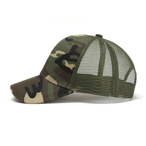 <span class=keywords><strong>Gorra</strong></span> de béisbol de camuflaje de malla de 6 paneles con logo personalizado de fábrica para senderismo, caza y jungla al aire libre - Product Image 3