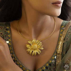 Prao สร้อยคอจี้ดอกทานตะวันทำด้วยมือสร้อยคอจี้แฟชั่นป้องกันการเสื่อมเสียสำหรับผู้หญิงเครื่องประดับจำนวนมาก - Product Image 2