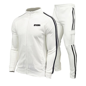 Ensemble de survêtements de créateur pour hommes, tenue deux pièces à fermeture éclair et col montant, vêtements de sport pour le fitness, le jogging, l'entraînement et l'entraînement - Product Image 5
