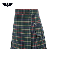 Kilt Escocés Unisex para Festival, Lana de Alta Calidad, Diseño Tradicional Sólido, Color Personalizado, Estilo Medieval Plisado, Corte Regular para Adultos