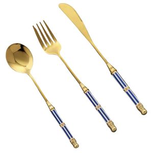 Ensemble de couverts de salle à manger de luxe en métal design unique vaisselle de table couteau cuillère fourchette pour hôtel et restaurant - Product Image 2