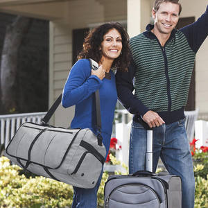 Sac de voyage personnalisé léger et durable pour hommes, sac de week-end en polyester, organisateur de rangement, fermeture éclair, mode sport - Product Image 4