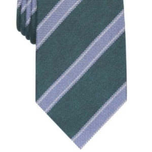 Cravatta Classica da Uomo Tasso Elba in Seta Verde con Motivo Jacquard a Pois e Righe, in Cotone, Lana e Poliestere, Taglia Unica, Confezione Regalo - Product Image 3