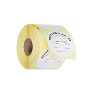 HENDI Adesivi Bianchi Multifunzionali per Sicurezza Alimentare "USE FIRST" da 500 Pezzi, Facilmente Rimovibili per Conservazione e Contenitori, Diametro 50mm - Product Image 1