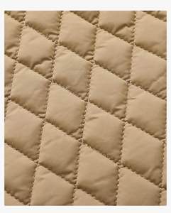 Estilo Vintage con capucha de poliéster Puffer diamante edredón chaqueta contraste puntada acolchado abrigo de invierno a prueba de viento transpirable al aire libre - Product Image 3