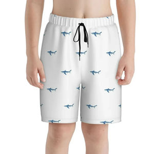 Pantalones cortos de playa con estampado de sublimación elástica de 4 vías con logotipo personalizado de alta calidad para hombre con bolsillos con cremallera, bañadores para hombre y mujer - Product Image 1
