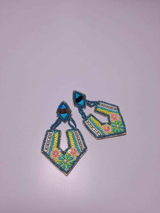 Bestone, pendientes de cuentas con patrón personalizable, flores bordadas hechas a mano para Niñas Grandes, recién llegado, costura de punto de cruz - Product Image 5