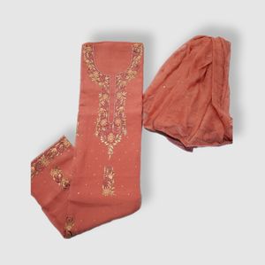 Trajes de señoras paquistaníes tradicionales bordados a mano Organza sedosa Salwar Kameez para bodas y fiestas Tamaño adulto - Product Image 2