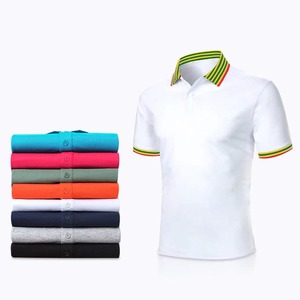 Camiseta de Polo para hombre de fábrica OEM 2023, moda transpirable de alta calidad con tela de lona, patrón sólido, impresión Digital - Product Image 4