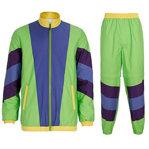 ชุดกันลมใส่ได้ทั้งชายและหญิงชุดวอร์มสไตล์ฮิปฮอปกันลมบล็อกสีสองชิ้นกันน้ำออกแบบได้ตามต้องการสำหรับผู้ชาย - Product Image 2