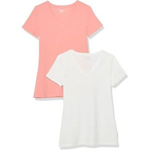 Camisetas de punto de manga corta con cuello en V para mujer Tops al por mayor de moda - Product Image 1
