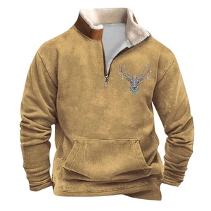 Sudaderas con capucha clásicas Sudaderas cómodas de moda para hombres para uso diario Trajes casuales Fabricación básica Mezcla de algodón - Product Image 3