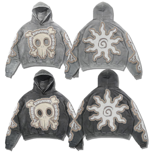 Sudadera Extra Grande con Lavado Ácido Vintage Personalizada, Logotipo Bordado para Ropa Unisex Informal de Moda Urbana para Marcas de Ropa - Product Image 4