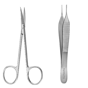 Surtechs Medical Kit DE INSTRUMENTOS DE PROCEDIMIENTO DE laceración menor profesional de alta calidad Kit de sutura de acero-Fuente de alimentación manual - Product Image 3