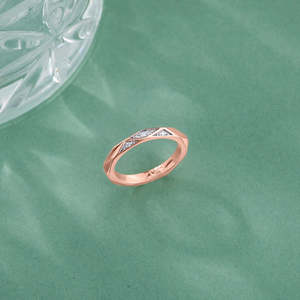 แหวนเพชรโรสโกลด์แฟชั่นไบรท์เอดจ์ - Product Image 1