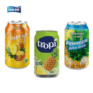 Purée d'ananas doux 100% ml 330 jus frais en conserve boissons contenu élevé de jus emballage de bouteille de marque privée personnalisable - Product Image 1