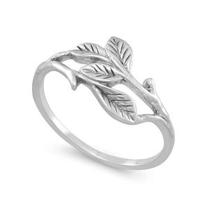 925 <b>Sterling</b> <b>Silver</b> Leaf <b>Ring</b> <b>Adjustable</b> Dainty Branch Nature <b>Ring</b> for Women - Product Image 4