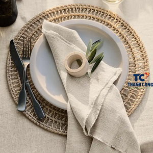 Stylish Rattan <b>Placemats</b> Green Handmade <b>Wicker</b> Natural Rattan <b>Placemat</b> Round for Rustic Wedding and Home Dining - Product Image 4