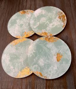 Ensemble de sous-verres en pierre d'ardoise de haute qualité avec support en feutre pour restaurants, bars et décoration intérieure - Product Image 2