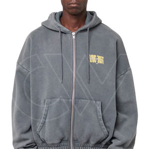 2024 High Quality Men's <b>Full</b> Zipper Hoodie Regular Fit Polyester/Cotton Winter Embroidered <b>Zip</b>-Up <b>Sweatshirt</b> - Product Image 1