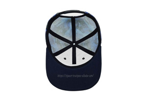 Impresión personalizada Camo Mesh azul marino camionero sombreros bordado Logo diseño RCA camionero sombreros malla al por mayor - Product Image 6