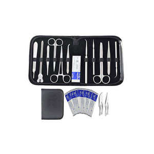 German Stainless Steel Manual <b>Medical</b> <b>Science</b> Kit Suture Tools Scalpel Holder Mosquito Forceps Iris Scissors Dissection Set - Product Image 6
