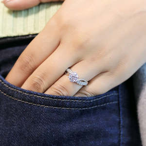 แหวนเพชรซิลเวอร์โซลิแทร์ Zarkan Be with Me - Product Image 2