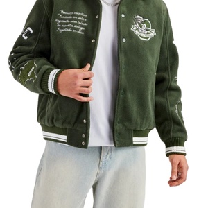 เสื้อแจ็คเก็ตวาร์ซิตี้ผู้ชายแบบกลับด้านได้ เป็นมิตรกับสิ่งแวดล้อม ระบายอากาศได้ดี สวมใส่สบาย ผลิตจากผ้าขนสัตว์ 100% หรือหนังแท้ ทรงโอเวอร์ไซส์ สั่งผลิตขั้นต่ำน้อย สีพื้น - Product Image 1