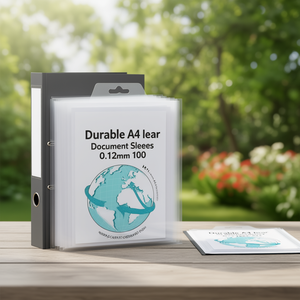 Durable <b>A4</b> Clear <b>Document</b> Sleeves 0.12mm 100 Pack Transparent File <b>Folder</b> Accessories - Product Image 3