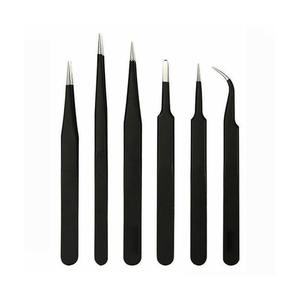 Pince à cils en acier inoxydable à taux réglable de qualité supérieure ensemble de 6 pièces fabriqué en usine bonne vente avec pointe pointue - Product Image 1