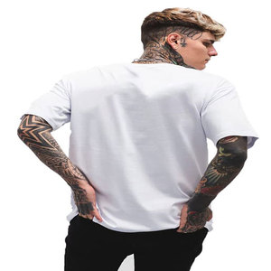 2024 gros personnalisé lettre impression à manches courtes T-Shirt hommes 100% pur coton séchage rapide surdimensionné demi manches Logo hommes tricoté - Product Image 5