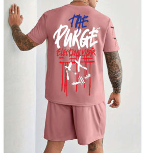 Conjunto de pantalones cortos de dos piezas de verano de algodón de talla grande OEM al por mayor/conjunto de pantalones cortos de hombre informal de alta calidad para exteriores - Product Image 2