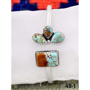 Southwest Handmade #8 Sterling <b>Silver</b> Fashion <b>Cuff</b> <b>Bracelet</b> - Product Image 1