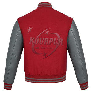 Veste d'université pour hommes de haute qualité avec veste d'université brodée avec manches et poches en cuir - Product Image 2