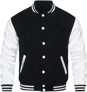 Chaqueta acolchada de lana Varsity para hombre de alta calidad estilo Letterman con bordado Chenile y mangas de cuero multicolor - Product Image 1