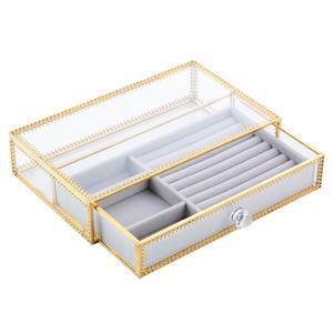 Nouvelle boîte à bijoux décorative en métal faite à la main de meilleure qualité avec verre antique pour la décoration de mariage - Product Image 2