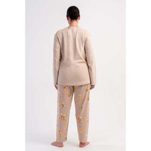 KADIN P.SUPREM XXL O YAKA UZUN KOL ETEGI OVAL PIJAMA TAKIM - สีชมพูอ่อน - สีชมพูอ่อน - Product Image 5