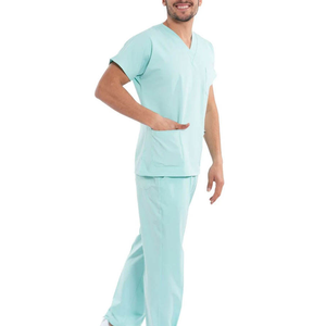 Ensemble d'uniformes médicaux unisexes de qualité supérieure, léger, entièrement personnalisable, anti-rides, en polyester/rayonne respirant, pour hôpital - Product Image 3
