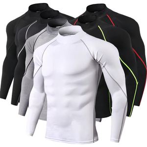 Camiseta deportiva de fábrica personalizada de alta calidad para hombre, camiseta de compresión de secado rápido transpirable para entrenamiento físico y gimnasio - Product Image 3