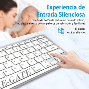 <b>Mini</b> <b>Wireless</b> for Bluetooth 5.0+2.4G <b>Keyboard</b> Custom Logo Membrane Operation Certified for Mac/Win/Android English Russian - Product Image 3