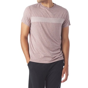 T-shirts d'été respirants en tricot à coutures contrastées pour hommes, broderie à manches courtes, conception personnalisée, fournisseur de BD - Product Image 4