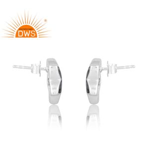 Vente chaude 925 en argent Sterling naturel flocon de neige obsidienne pierre précieuse boucle d'oreille bijoux personnalisés pour les femmes cadeau pour elle - Product Image 4